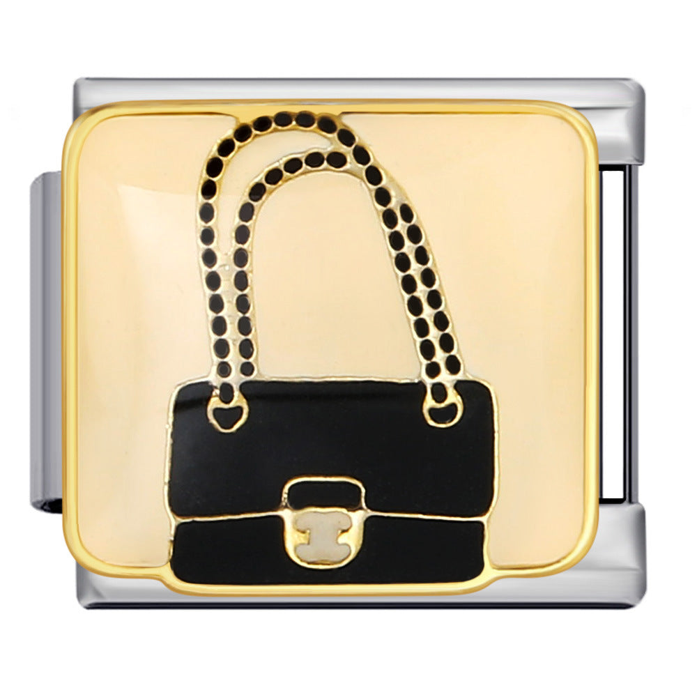 Wholesale Italian Charm Bracelet 9mm DIY Splicing Removable Exquisite Bag Stainless Steel Composable Bracelet