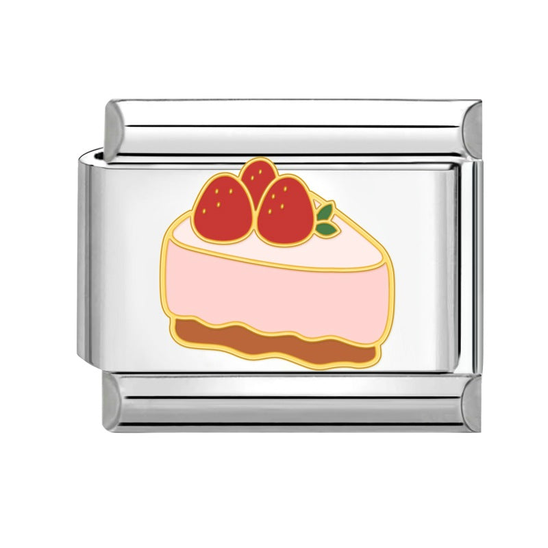 Wholesale Italian Charm Bracelet 9mm DIY Splicing Creative Dessert Stainless Steel Composable Bracelet