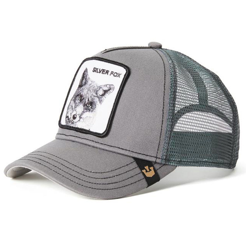 Wholesale Cartoon Animal Sun Protection Mesh Embroidery Hat Baseball Cap ACC-HT-JingKun007
