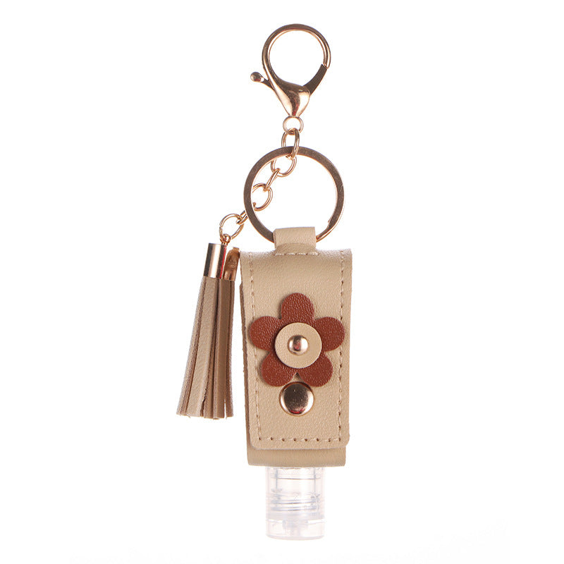 Wholesale Toner sub-bottle vintage leather case portable sub-bottle storage keychain