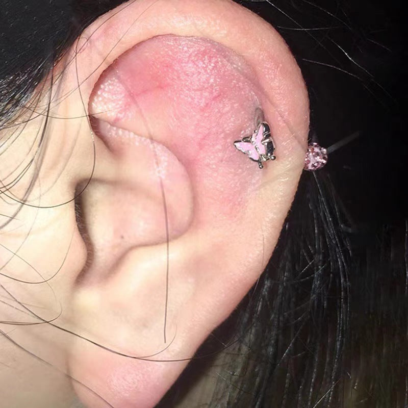 Wholesale  Love Cross Chain Tassel Ear Nail Earrings