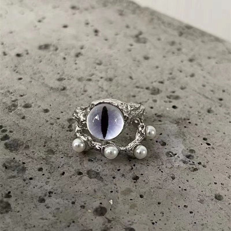 Wholesale Black Cat Monster Ring Funny Novelty Jewelry Accessory Adjustable Size Gift For Women Boutique Resale