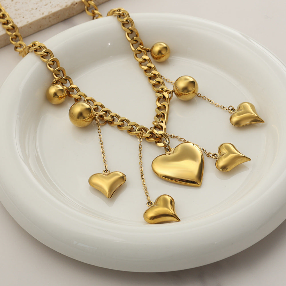 Wholesale Titanium steel heart necklace