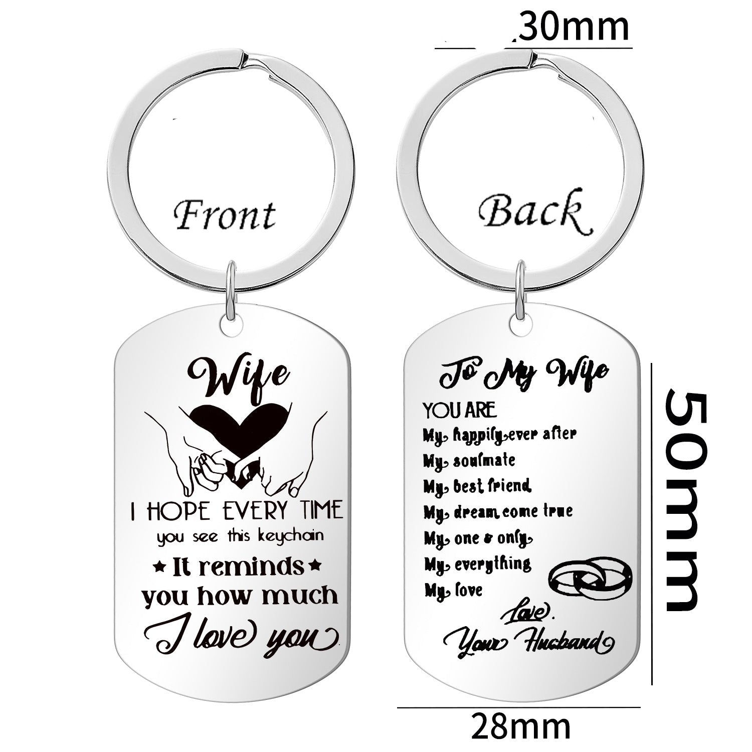 Wholesale Family Festival Stainless Steel Keychain