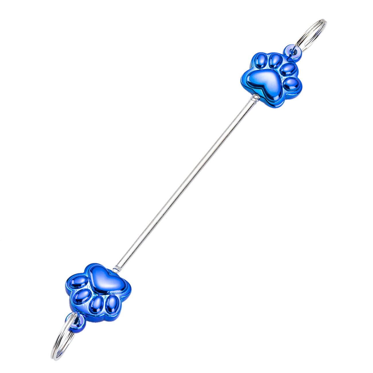 Wholesale Creative DIY multi-color cat paw  keychain