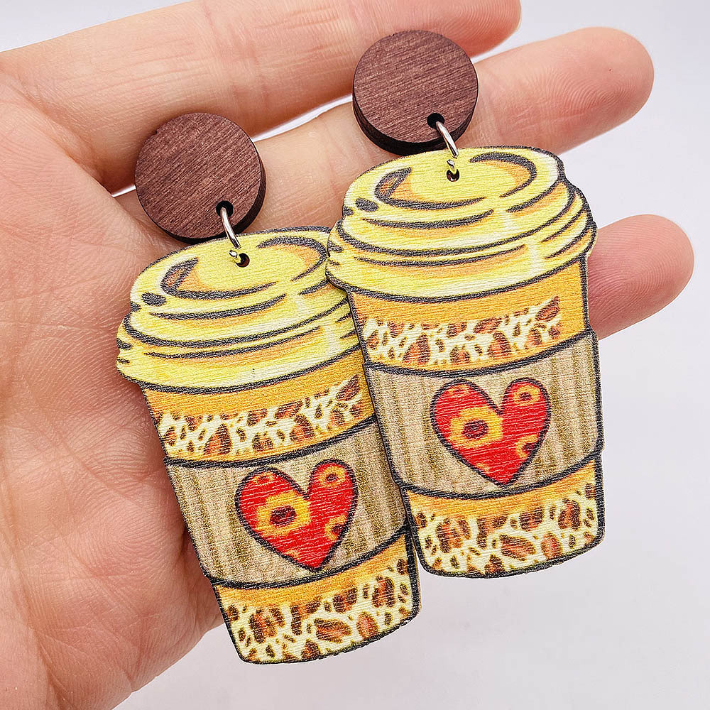 Wholesale Wood Earrings Vintage Earrings Thanksgiving Day