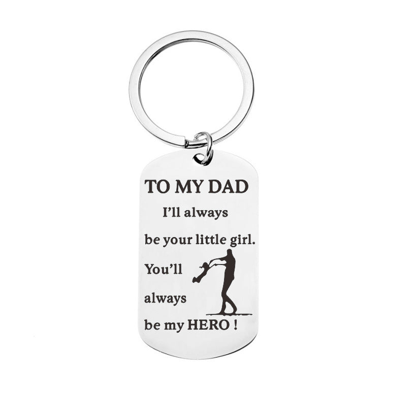 Wholesale Stainless Steel Keychain Engraved Pendant TO MY SON Keychain ACC-KC-Chenz015