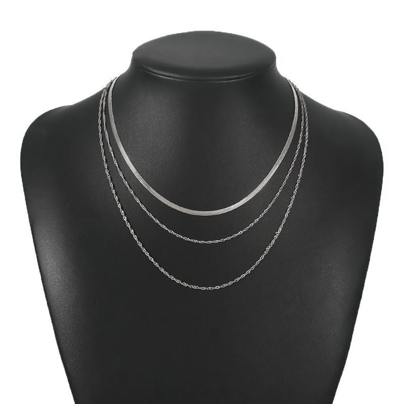 Wholesale punk style exaggerated metal thick chain necklace