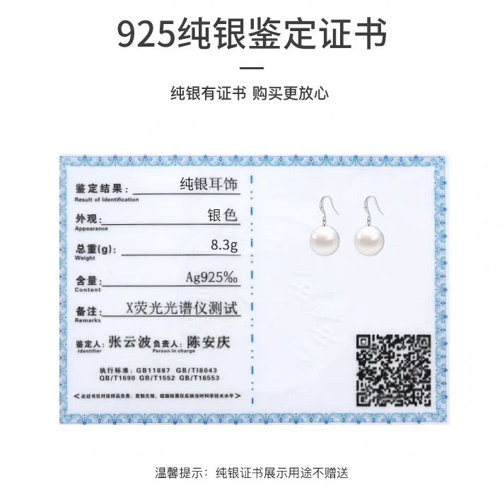 Wholesale Large Pearl Sterling Silver Earrings