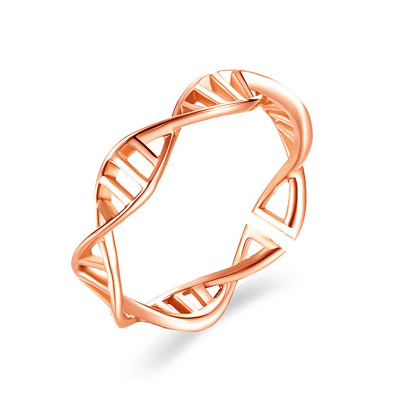 Wholesale  rose gold open  geometric index finger ring