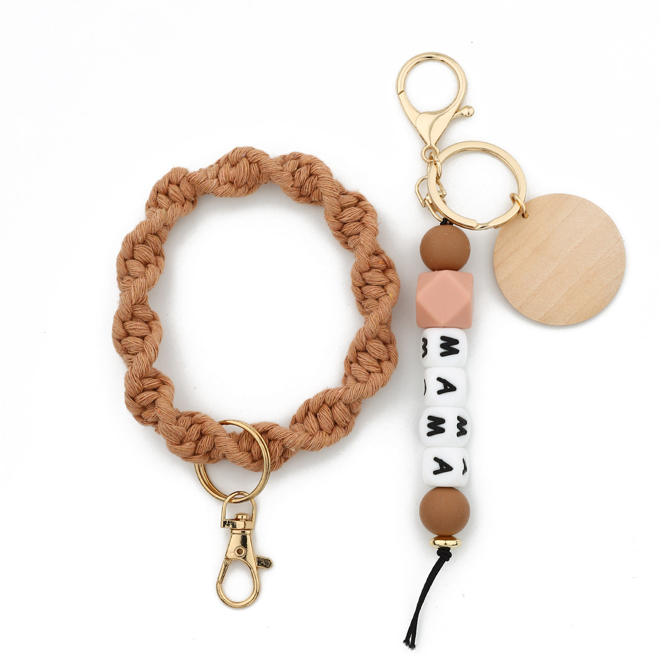 Wholesale  twist braided bracelet braided hand rope Wristlet Keychain