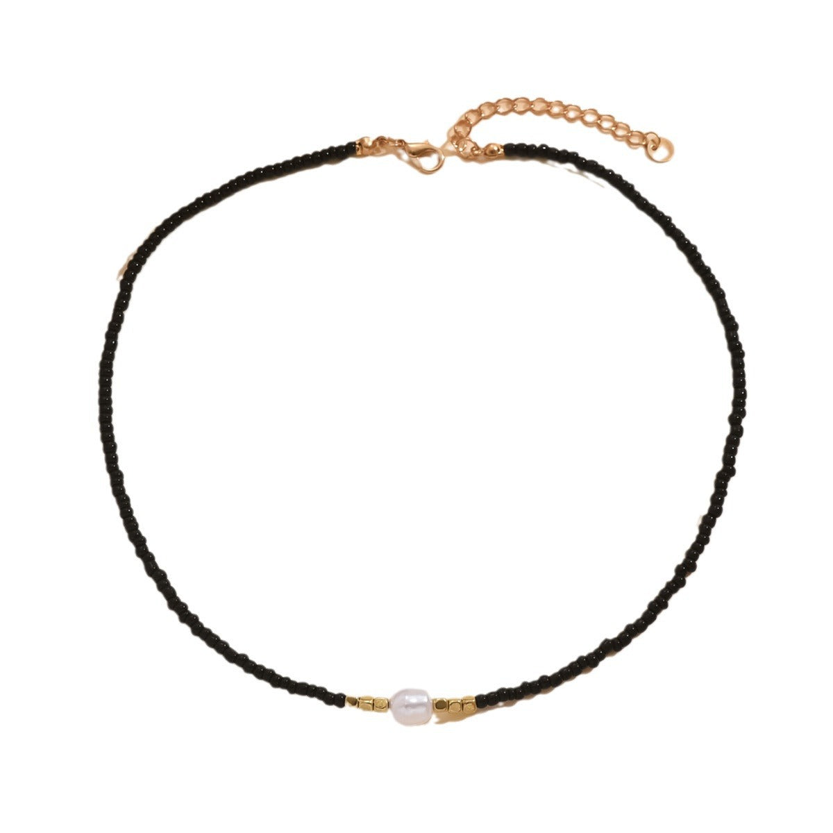 Wholesale Bohemian Vintage Pearl Braided Rice Bead Necklace