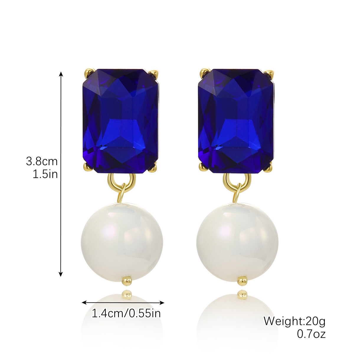 Wholesale colorful pearl pendant exaggerated exquisite earrings