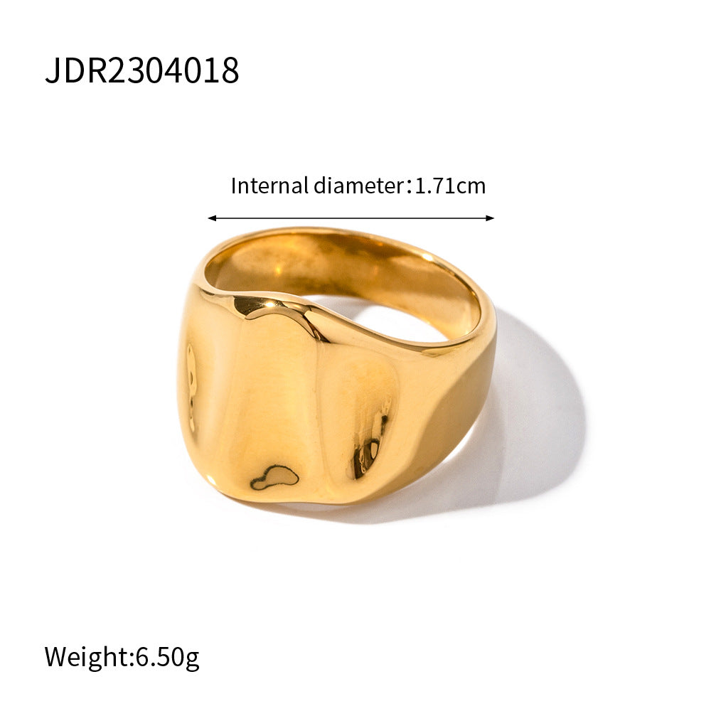 Wholesale 18K Gold Exaggerated Stainless Steel Rings Closed Ring Gold Plated Rings ACC-RS-Jied003