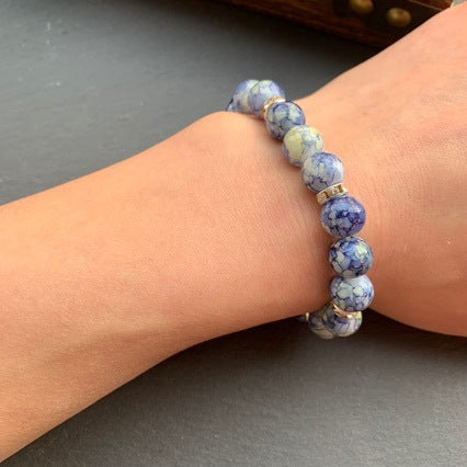 Wholesale Artificial Crystal Van Gogh Starry Night Beaded Bracelet Fashion Jewelry Accessory Gift