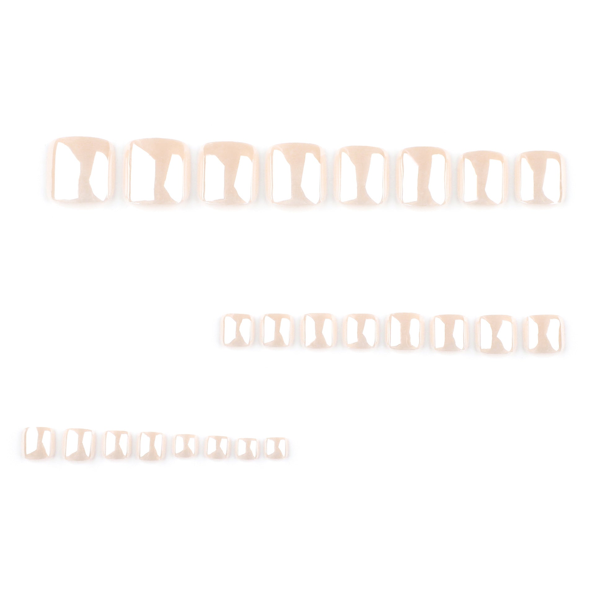 Wholesale 24 Pieces/box Nude Pearlescent Nails Kits Nail Stickers
