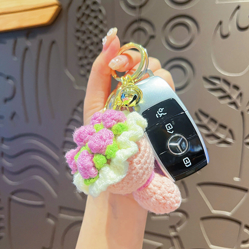 Wholesale Teacher's Day Plush Flower Keychains ACC-KC-HangLi026