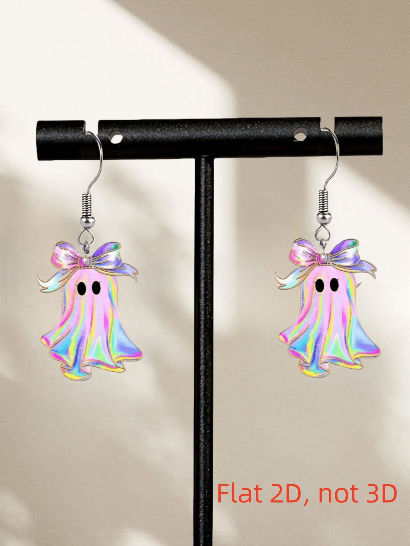 Wholesale  Acrylic Earrings Double-Sided Printed Ghost Cat Pumpkin Drop Earrings Party Gift