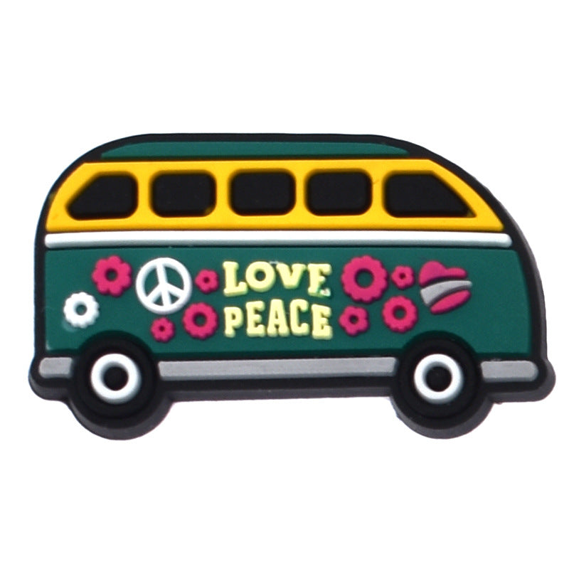 Wholesale  100pcs Random Rainbow Flowers Shoes Accessories Shoes Charms