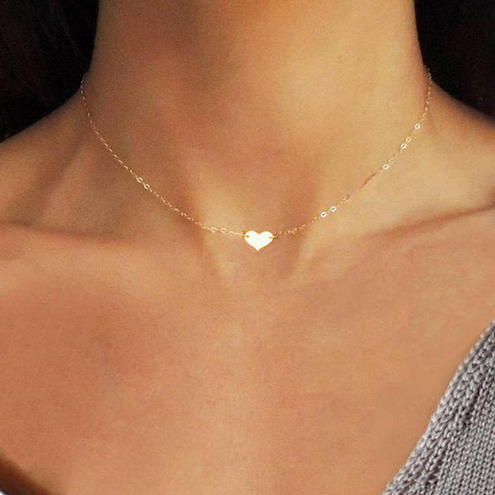 Wholesale metal peace dove short clavicle necklace