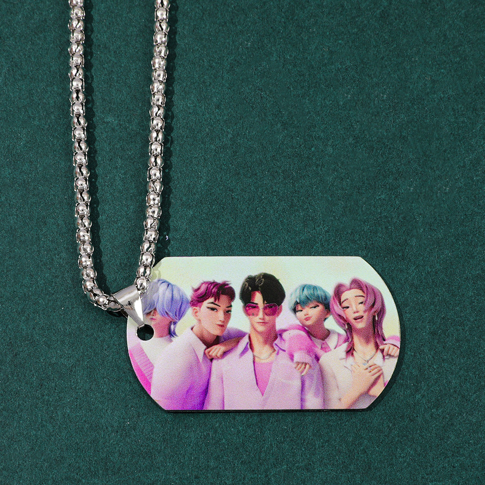 Wholesale KPOP  stainless steel dog tag pendan  Necklace ACCVIP