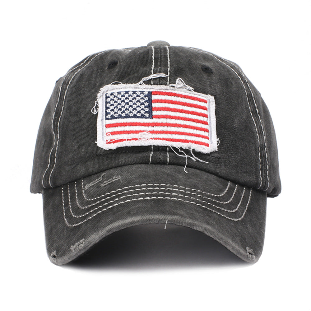Wholesale Independence Day Pure Cotton Washed  Embroidered Baseball Cap