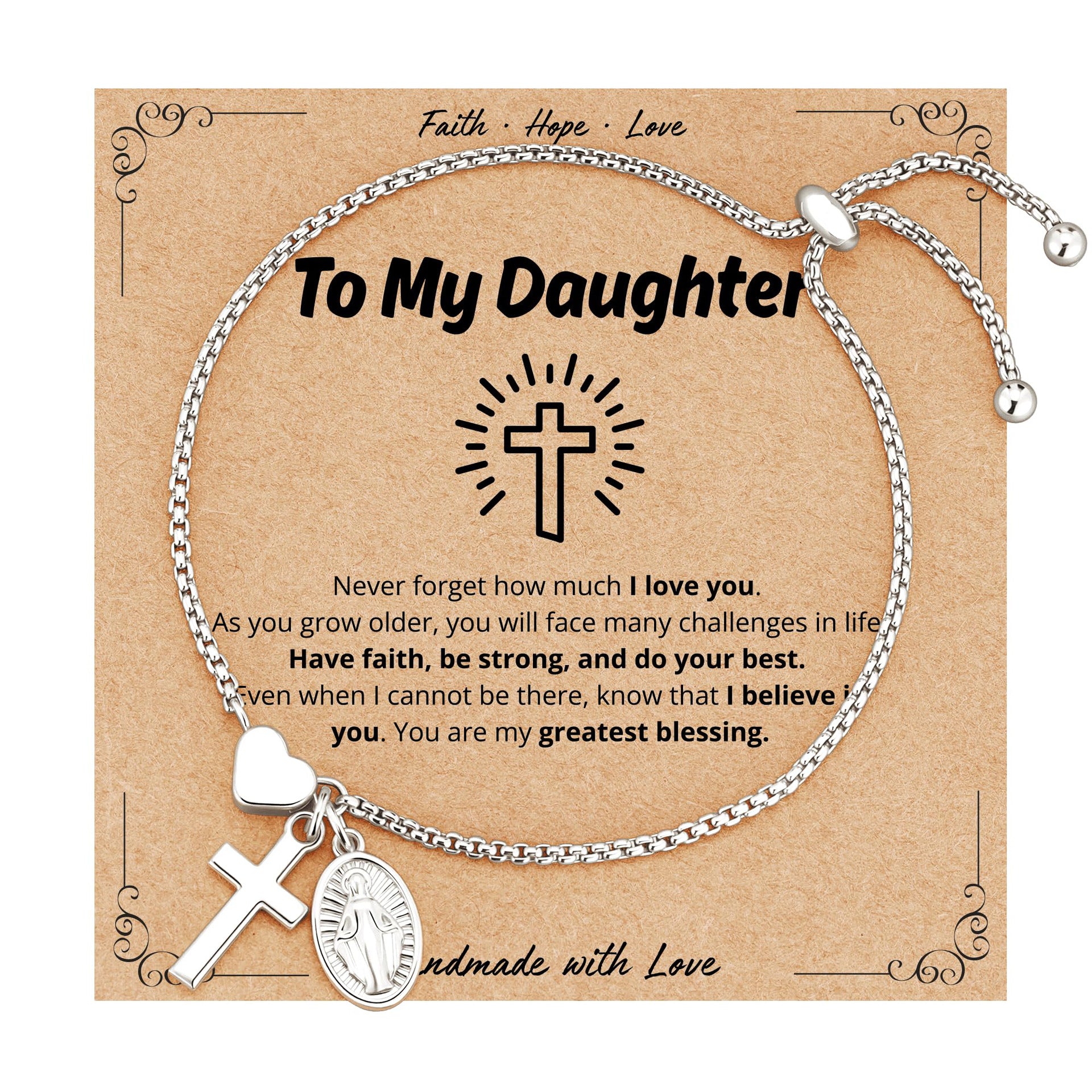 Wholesale Heart and Cross Faith Bracelet