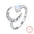 Wholesale Moonstone ring 925 silver inlaid natural blue Moonstone ring