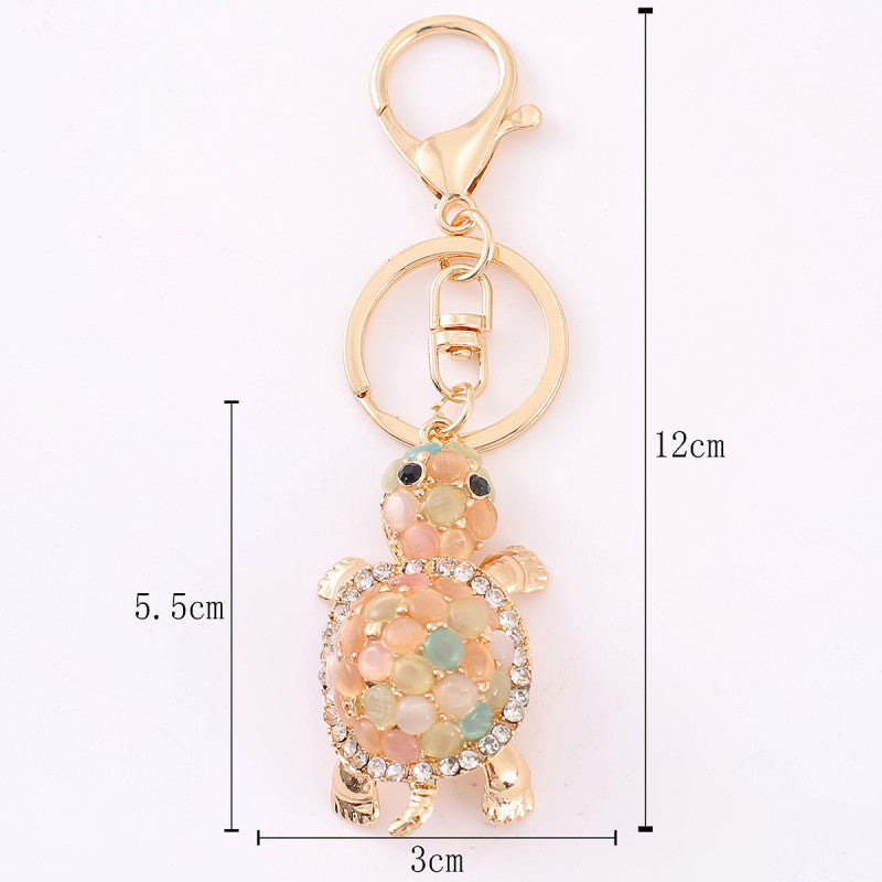 Wholesale Opal Turtle Zinc Alloy Keychain ACC-KC-YuanFei015