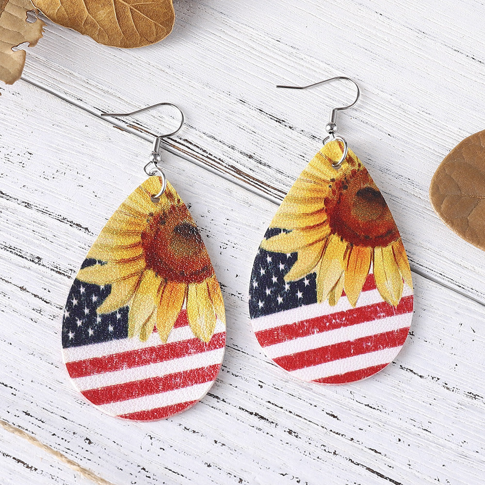 Wholesale Independent Station Explosions US Independence Day Earrings