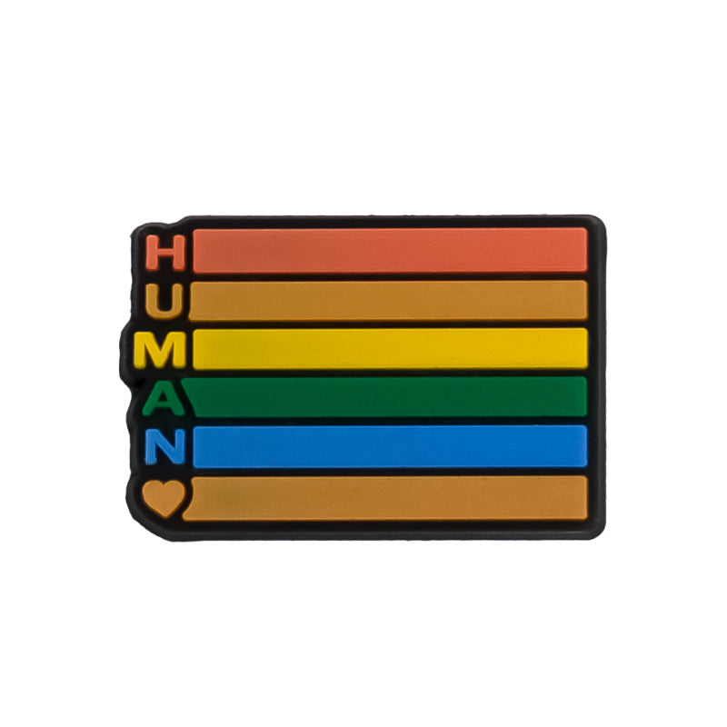 Wholesale 100pcs Random Rainbow Shoes Accessories Shoes Charms