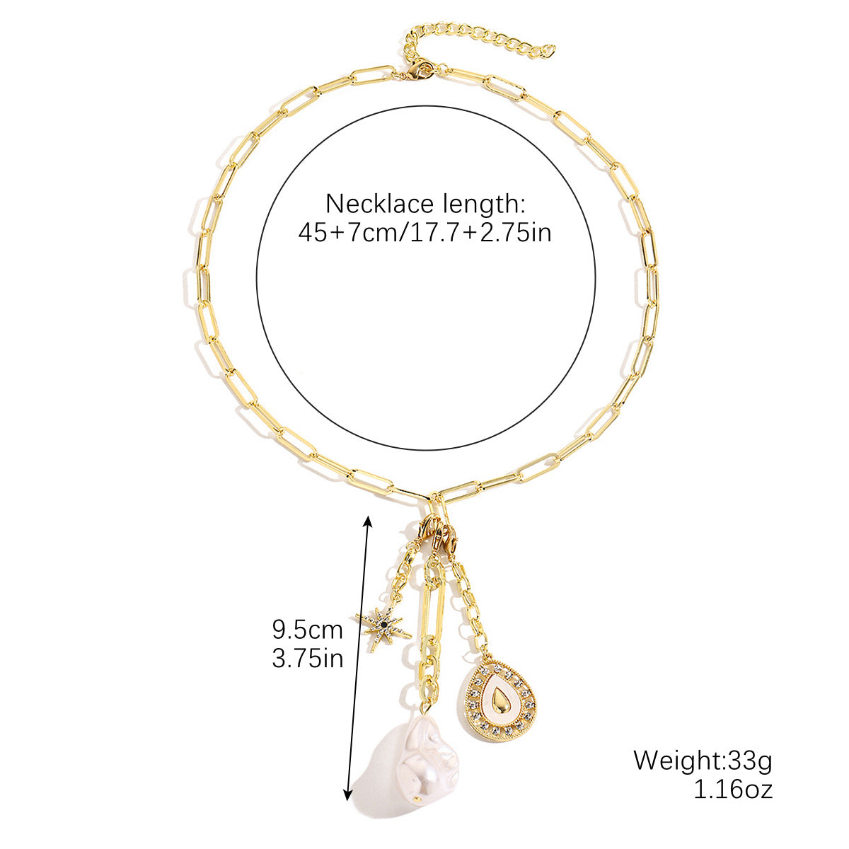 Wholesale  Necklace Bamang Star Pendant diy Crystal Love Devil's Eye  Metal Necklace