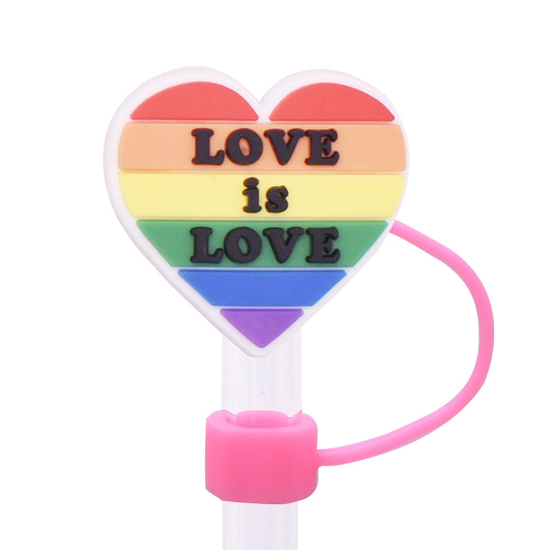 Wholesale Random 100pcs Rainbow Series PVC Soft Straw Tube Cap