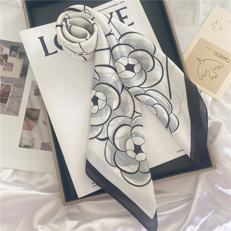 Wholesale Hangzhou Silk Spring Autumn f Women' s Shawl f 70cm Square f Gift Silk