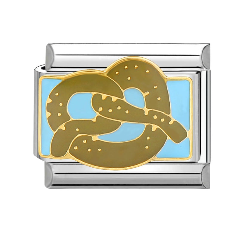 Wholesale  Italian Charm Bracelet 9mm DIY  Blue Series Creative Stainless Steel Composable Bracelet