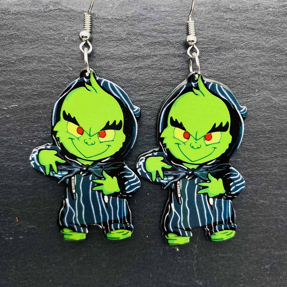 Wholesale Christmas Acrylic Halloween Horror Movie Cartoon Character Earrings ACC-ES-ChenY036