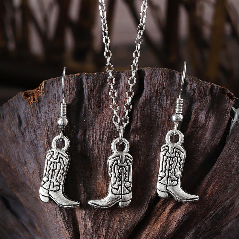 Wholesale  Western Cool Punk Denim Style Necklace
