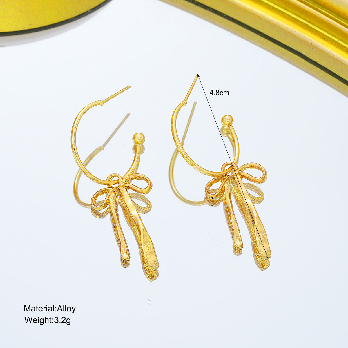 Wholesale simple niche creative temperament bow tassel earrings