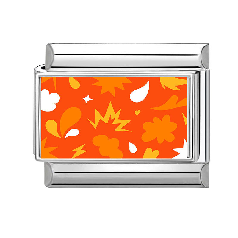 Wholesale 9mm Italian Charm Starter Bracelets DIY square Single Section Creative Stainless Steel Composable Bracelet