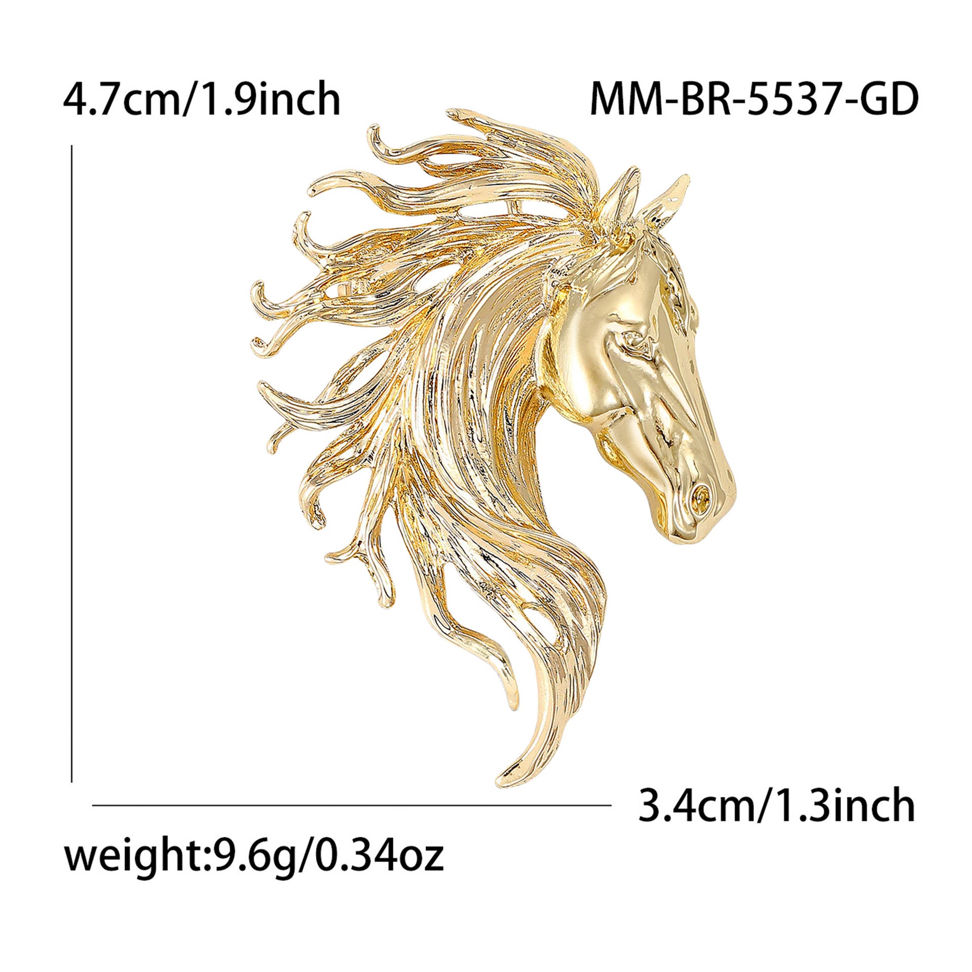 Wholesale Retro Horse Brooch Alloy Pin Women S Fashion Accessory