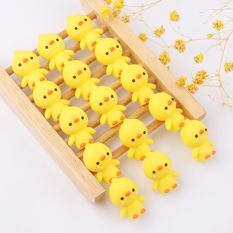 Wholesale 5pcs Cartoon Duck Silicone Beads Focal Beads DIY Bead Accessories ACC-BDS-GuangTian048