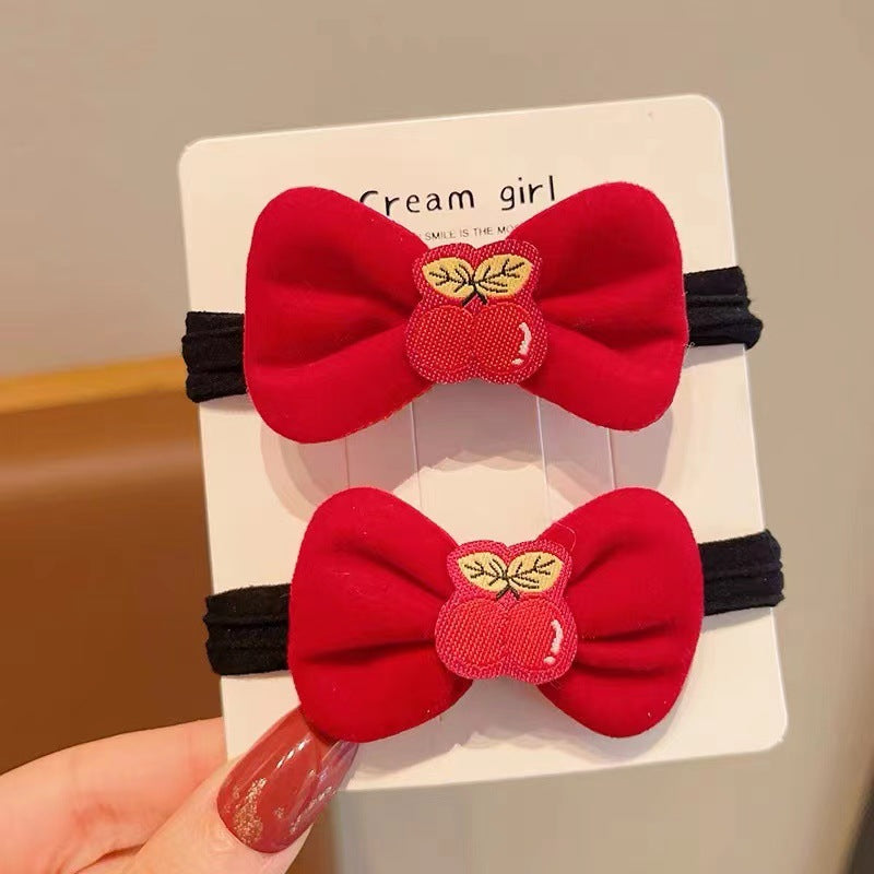 Wholesale Red Bow Headband Hair Tie Hair Scrunchies ACC-HS-Shenb002