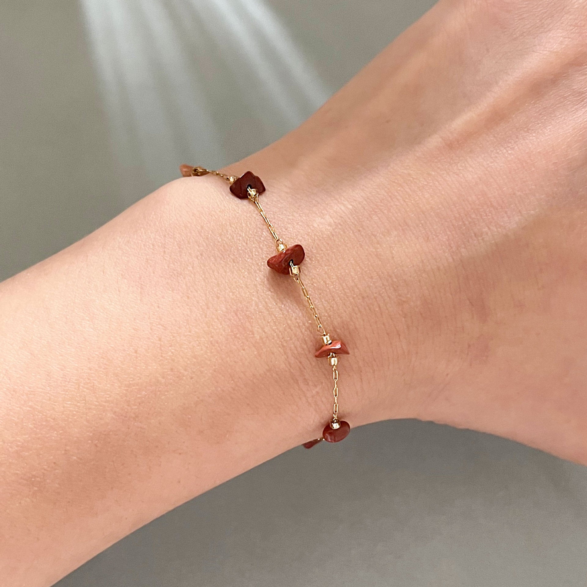 Wholesale Colorful Natural Gravel Beaded Bracelet