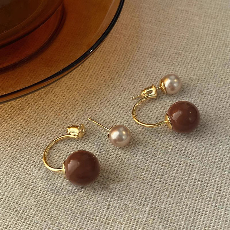 Wholesale Vintage brown  Ball Earrings