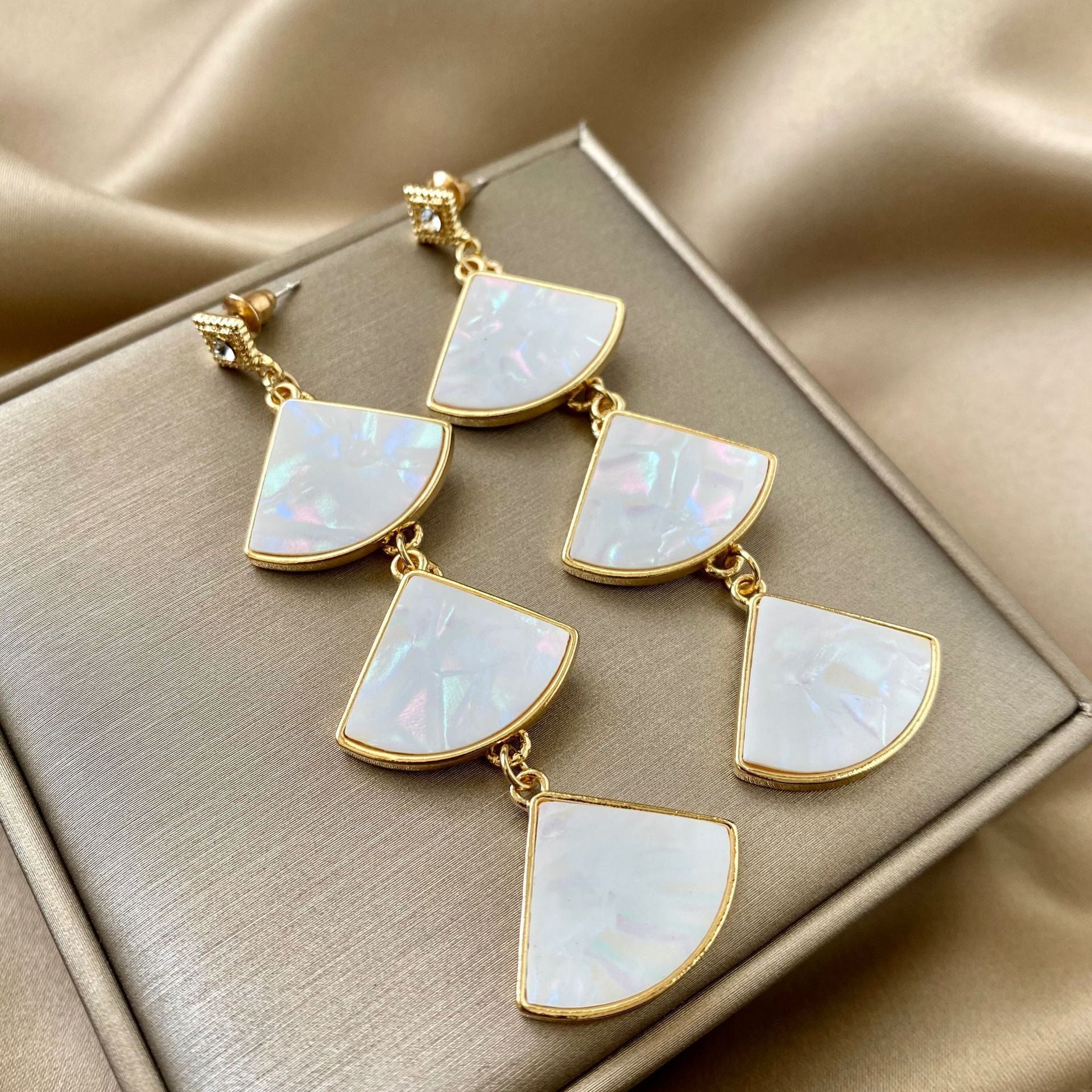 Wholesale Tassel Inlaid Diamond Butterfly Flower Pearl S925 Silver Needle Alloy Earrings ACC-ES-MDD011