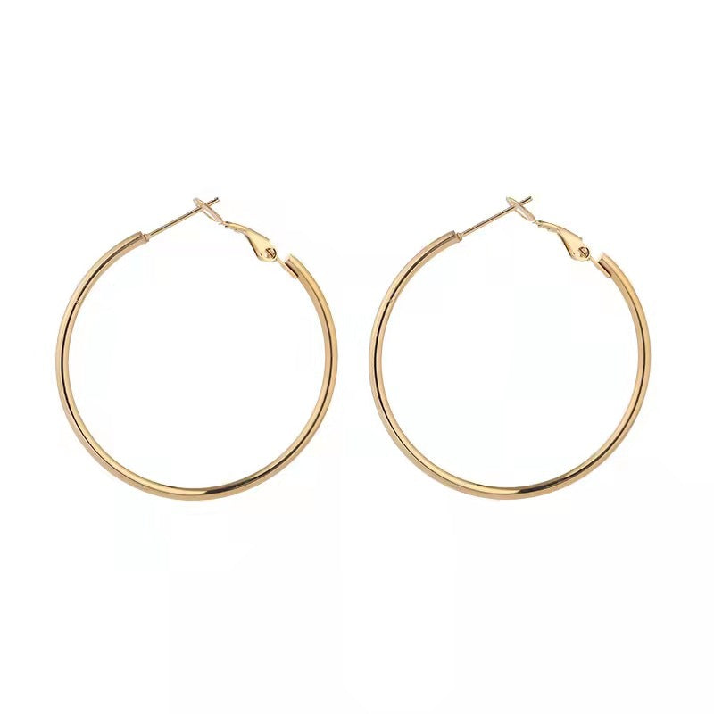 Wholesale 316L stainless steel large circle earrings