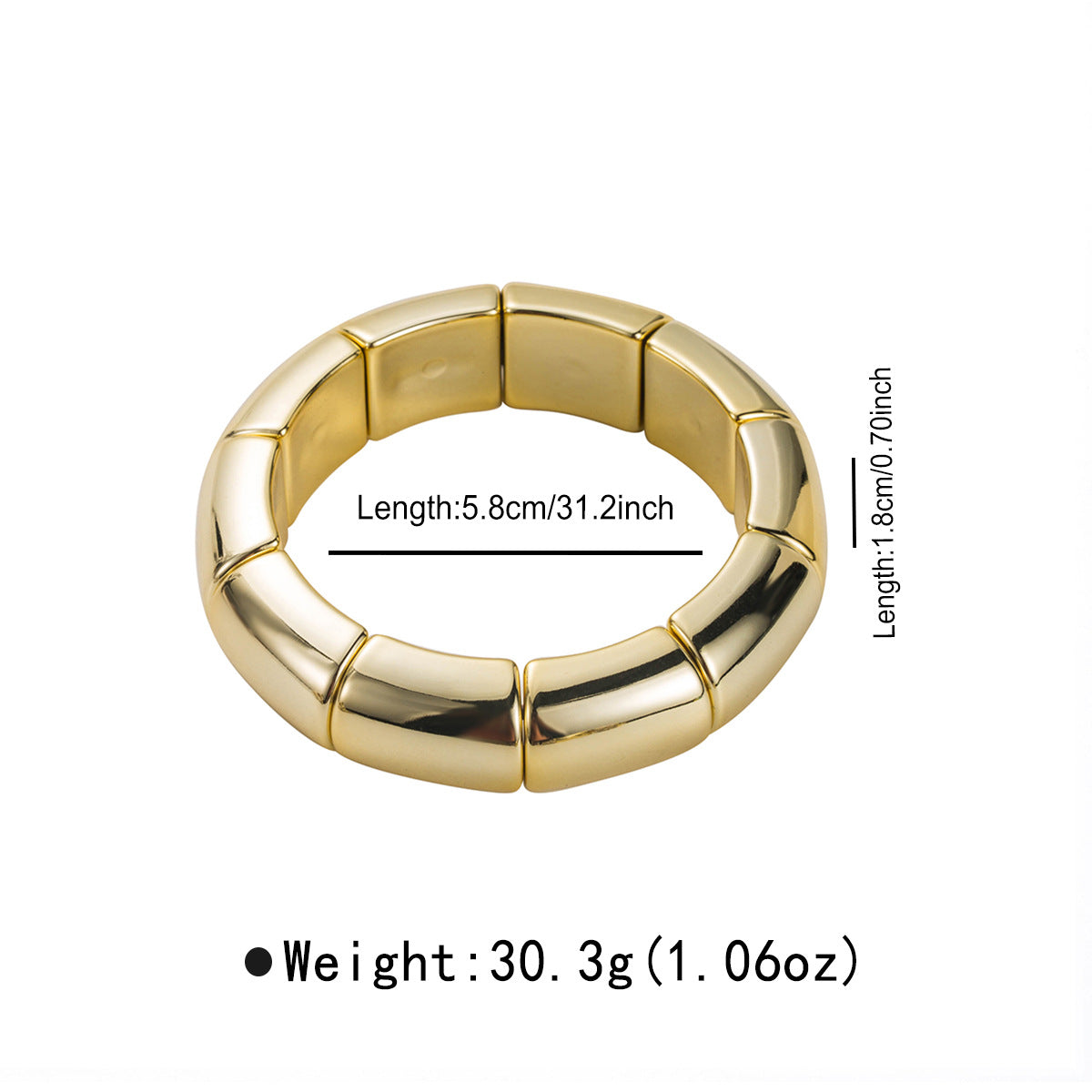 Braccialetto acrilico all'ingrosso gioielli elastici a mano con temperamento semplice