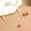 Wholesale Beaded Heart-shaped Rose Love Couple Valentine's Day Necklace