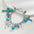 Wholesale  Turquoise Antique Cross Beaded Carved Silver Turquoise Retro  Bracelet