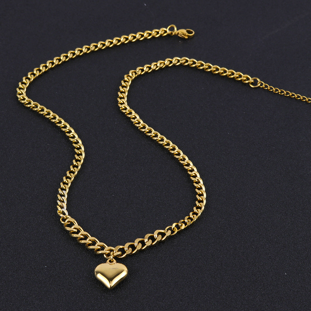 Wholesale Stainless Steel Heart Pendant Necklace ACC-NE-FeiLing002